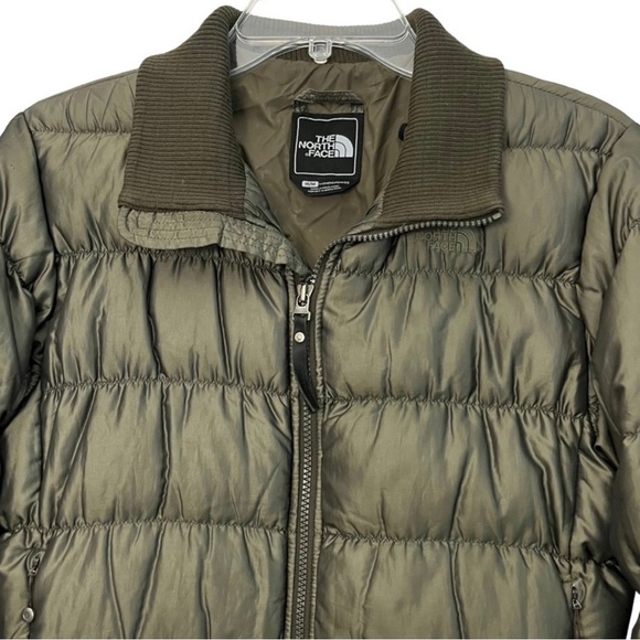 North Face 600 Insulated Green Zip Up Quilted Puffer Bomber Jacket Women Medium - Picture 5 of 9